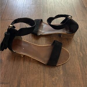 Black Suede Women's Sandals
